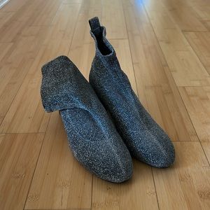 Zara Silver Sock Bootie